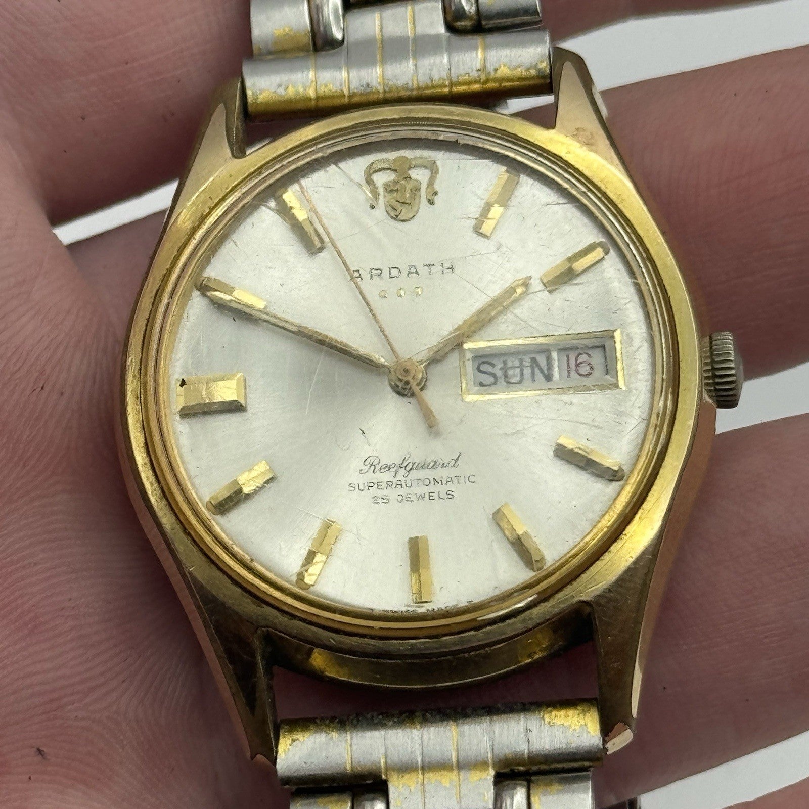 36mm Mens Ardath Reefguard Super Automatic 1712.13 Vintage Watch RUNS TO RESTORE