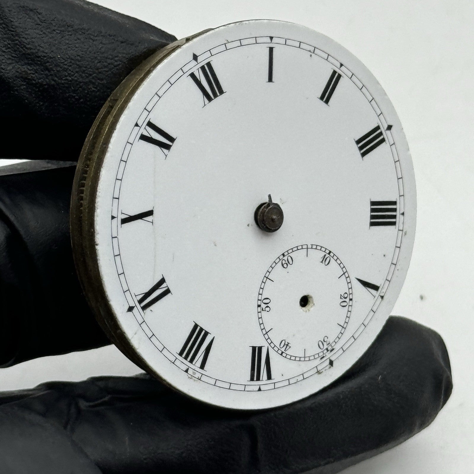 40.8mm Vintage Swiss Hunter Roman Numerals Pocket Watch Movement - PARTS REPAIR