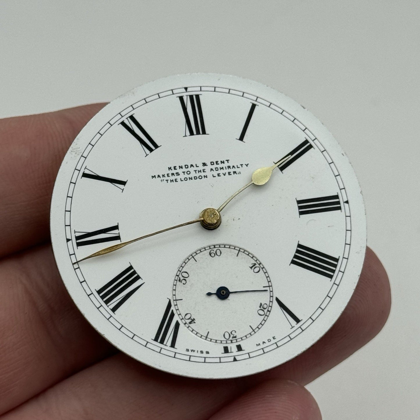 44.1mm Antique Kendal & Dent The London Lever Pocket Watch Movement PARTS REPAIR