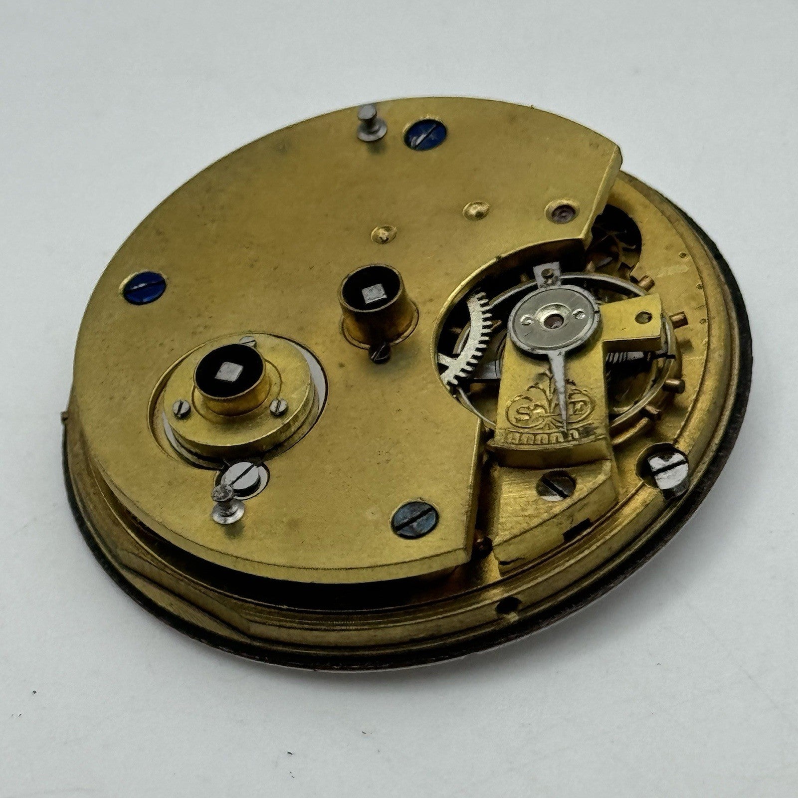 44.1mm Antique Kendal & Dent The London Lever Pocket Watch Movement PARTS REPAIR