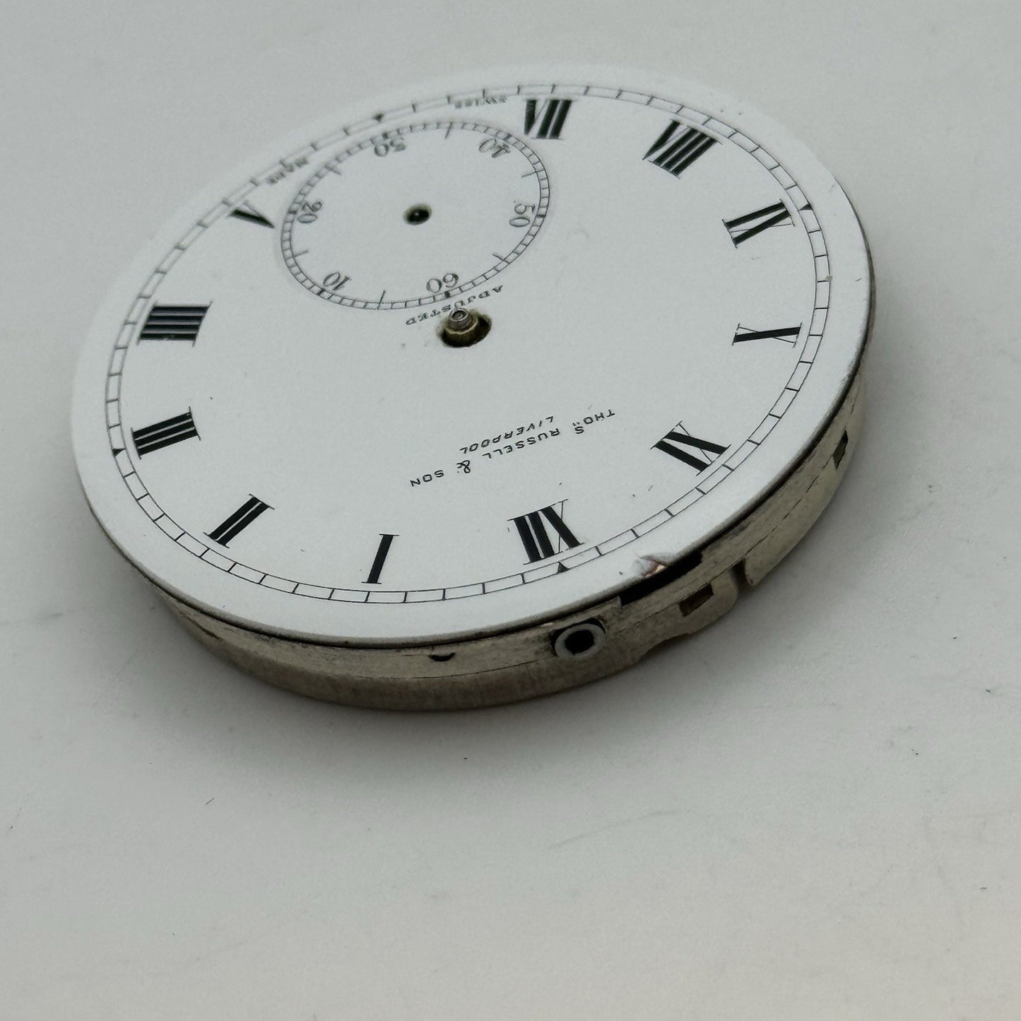 40.9mm High Grade Thomas Russell & Son Open Face Pocket Watch Movement PARTS