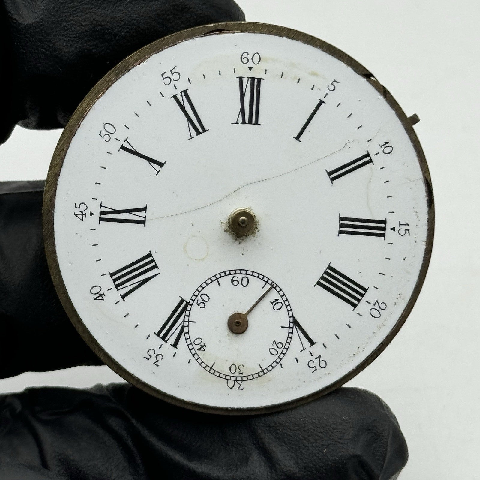 40.6mm Antique Unidentified Cylinder Escapement Pocket Watch Movement - PARTS