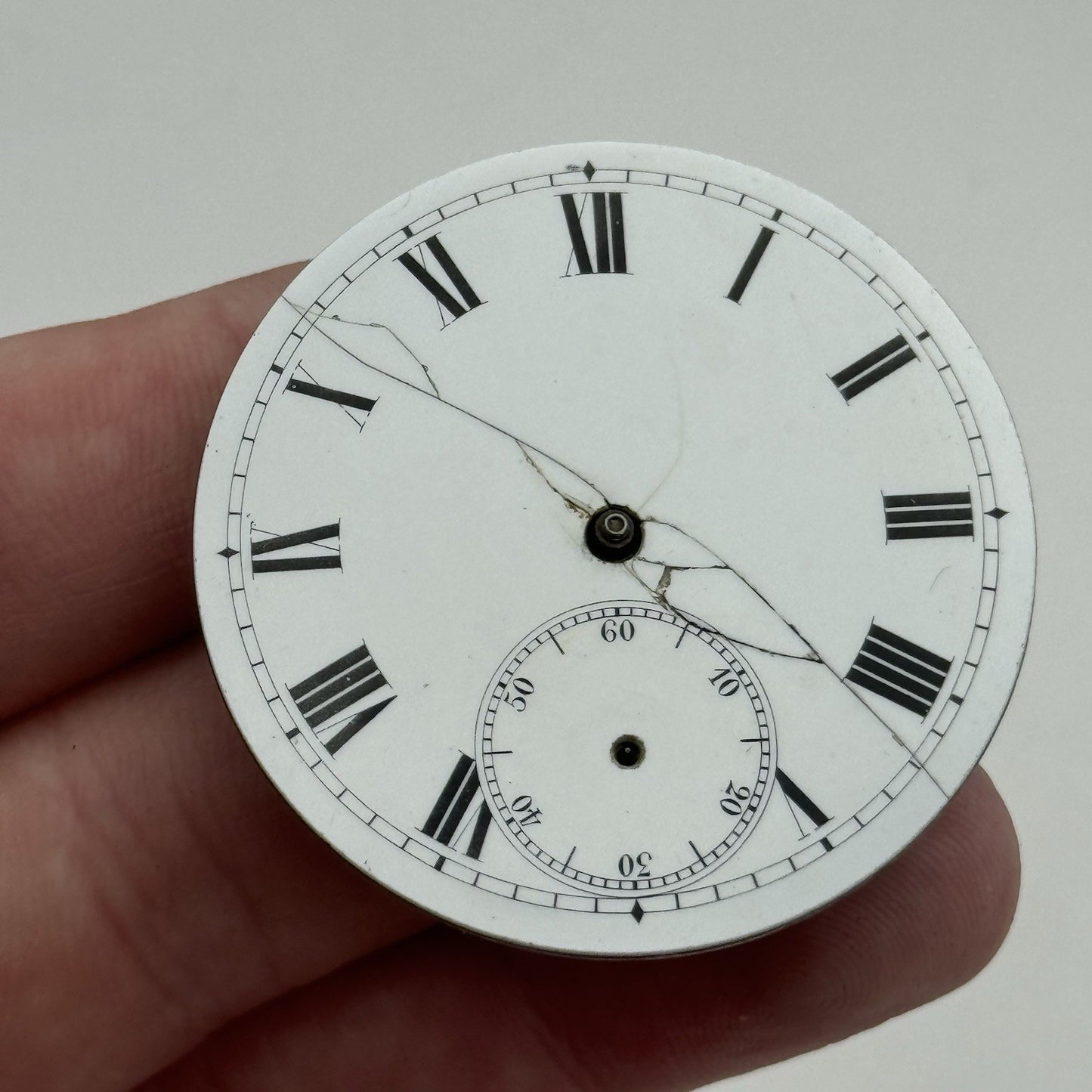 42.9mm Unidentified Swiss Balance Ok Hunter Vintage Pocket Watch Movement PARTS