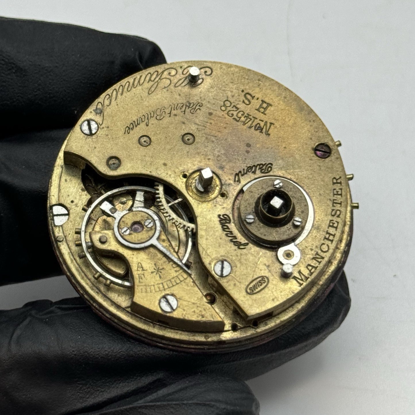 43.1mm Antique H Samuel Acme Lever Patent Balance Pocket Watch Movement - PARTS