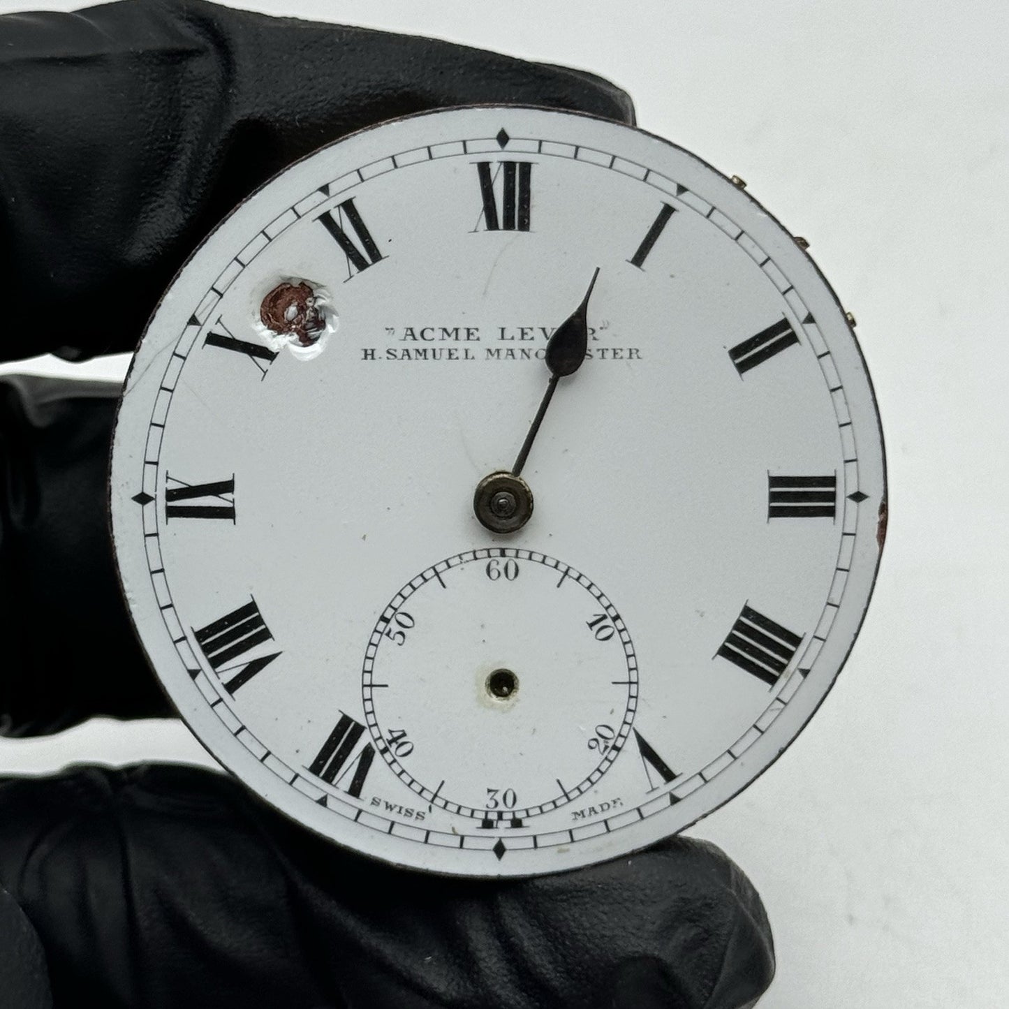 43.1mm Antique H Samuel Acme Lever Patent Balance Pocket Watch Movement - PARTS
