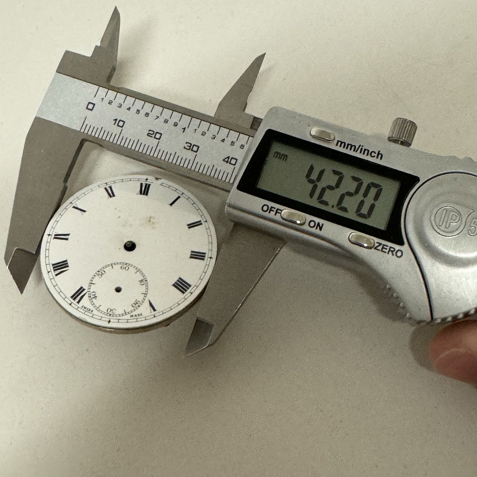41.5mm High Grade Unidentified 17 Jewels Swiss Pocket Watch Movement - PARTS