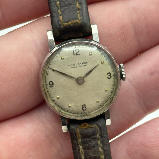 22mm Vintage Ulysse Nardin Locle Suisse Ladies Manual Wind Watch TO RESTORE