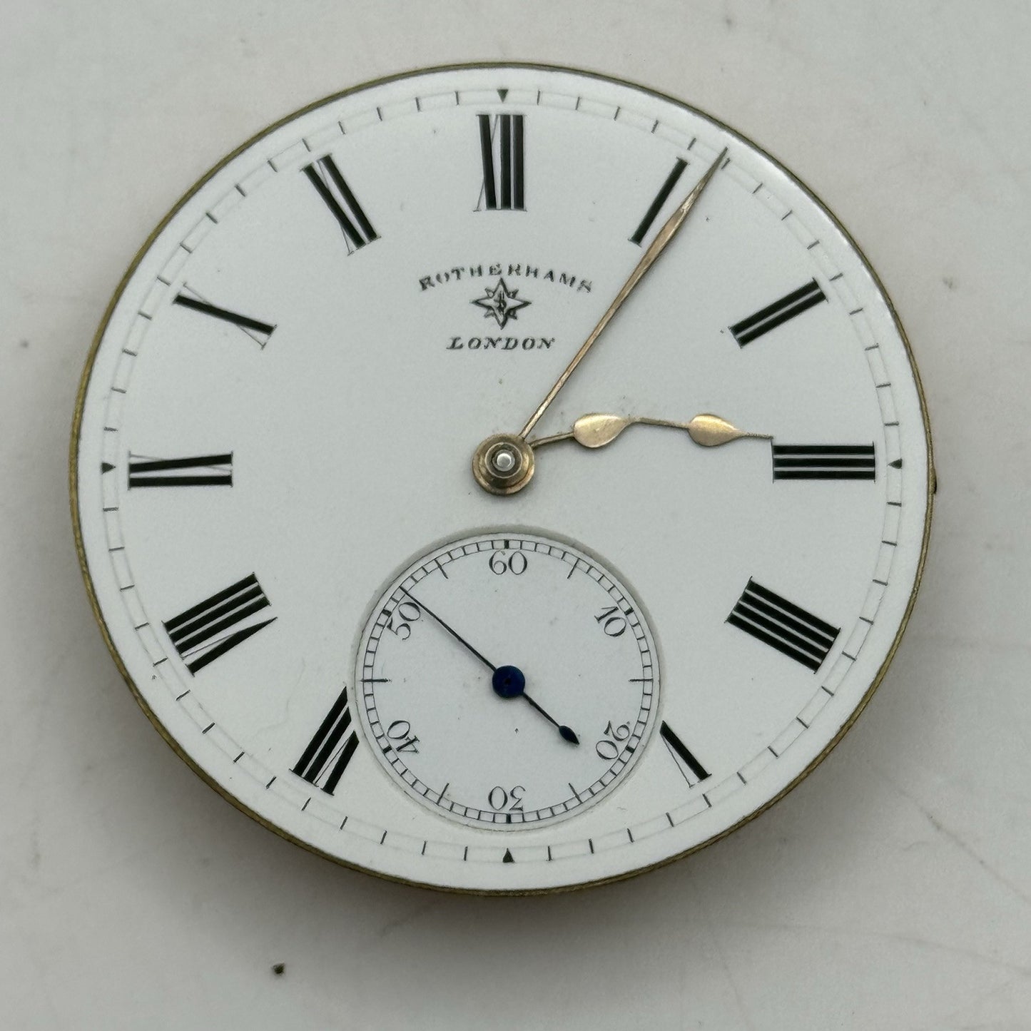 41.3mm Antique High Quality Rotherham’s London Pocket Watch Movement - PARTS