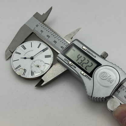 43.2mm Antique Good Balance S Silverstone Cylinder Pocket Watch Movement PARTS