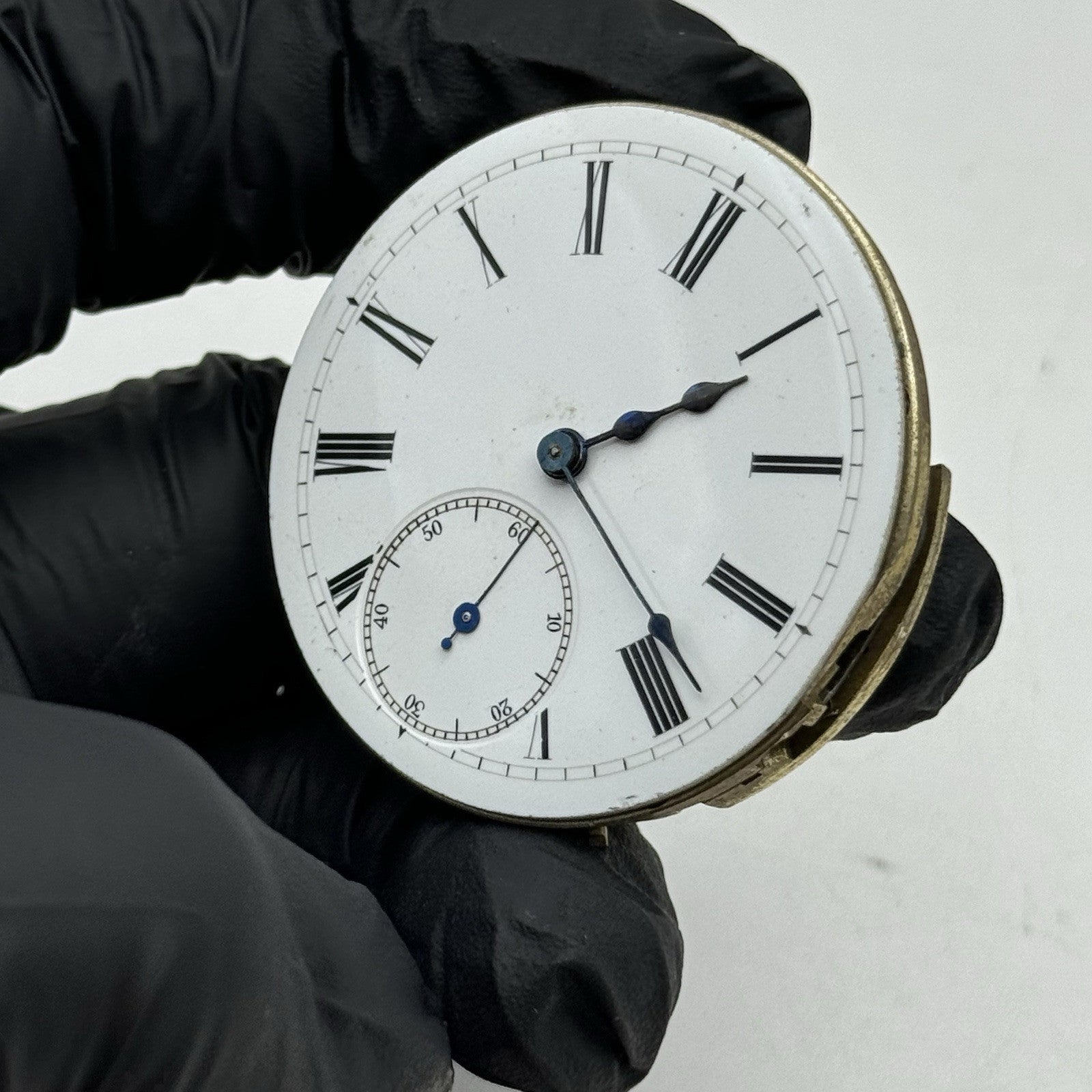 43.1mm Interesting Antique Pocket Watch Movement - Balance Intact PARTS REPAIR