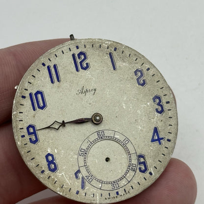 41mm High Grade Thin Asprey Vintage Pocket Watch Movement Good Balance PARTS
