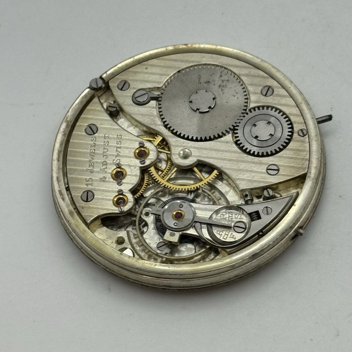 41mm High Grade Thin Asprey Vintage Pocket Watch Movement Good Balance PARTS