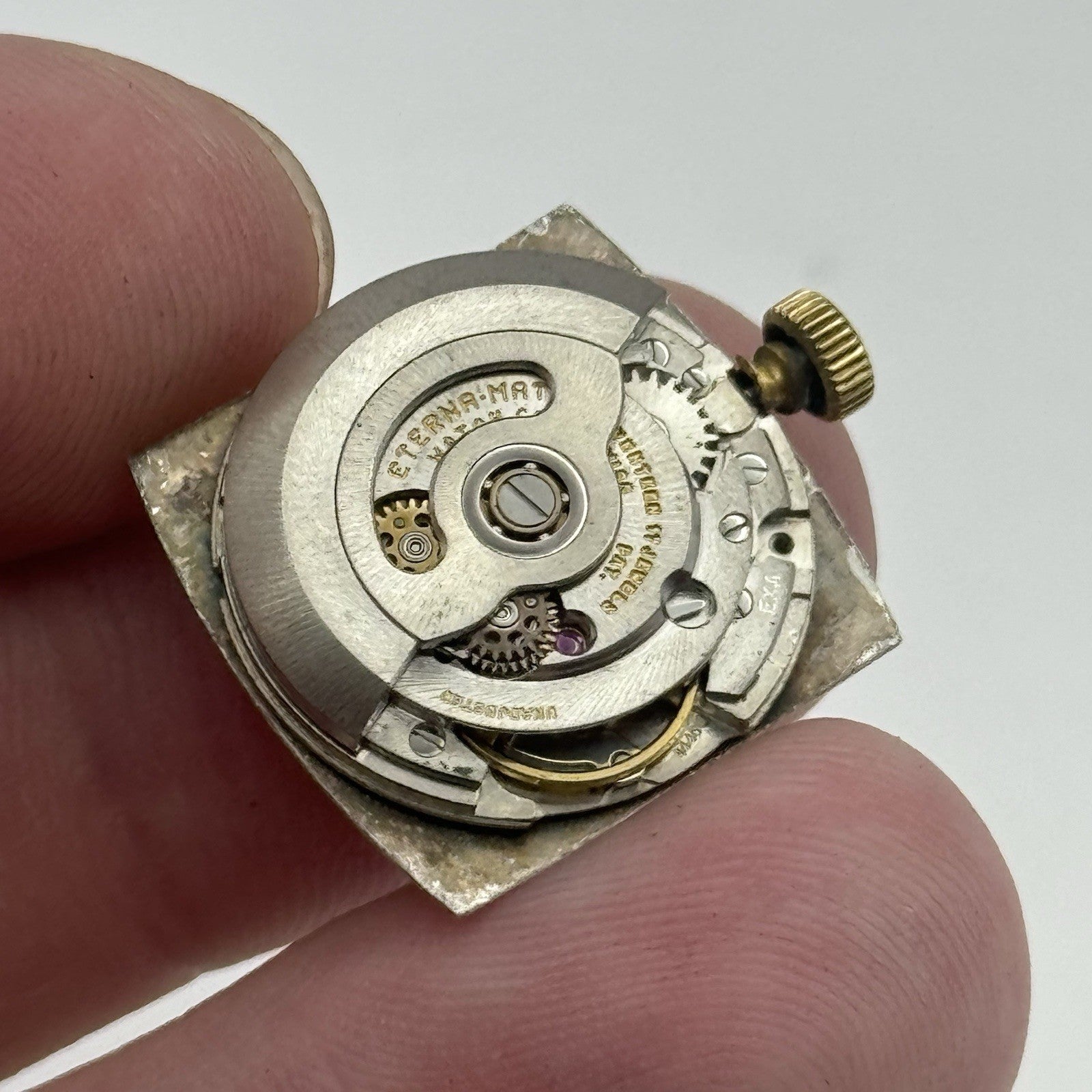 18.4mm Ladies Eterna Matic 144SU Sahida Vintage Watch Movement PARTS REPAIR