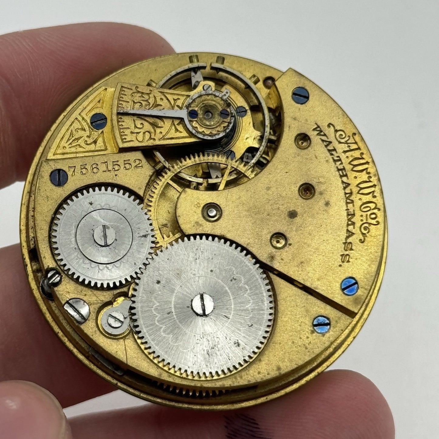 16S Antique Waltham Bond St Model 1888 Open Face Pocket Watch Movement PARTS