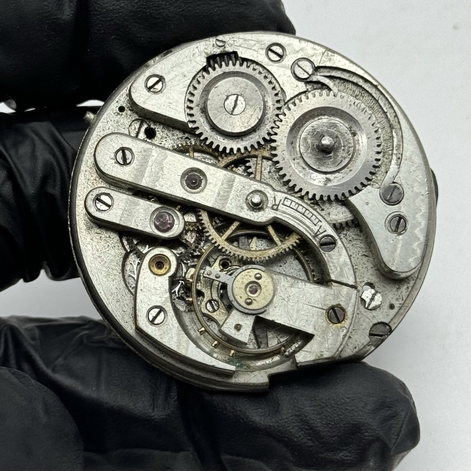 45.2mm Interesting Unidentified Vintage Pocket Watch Movement - PARTS REPAIR