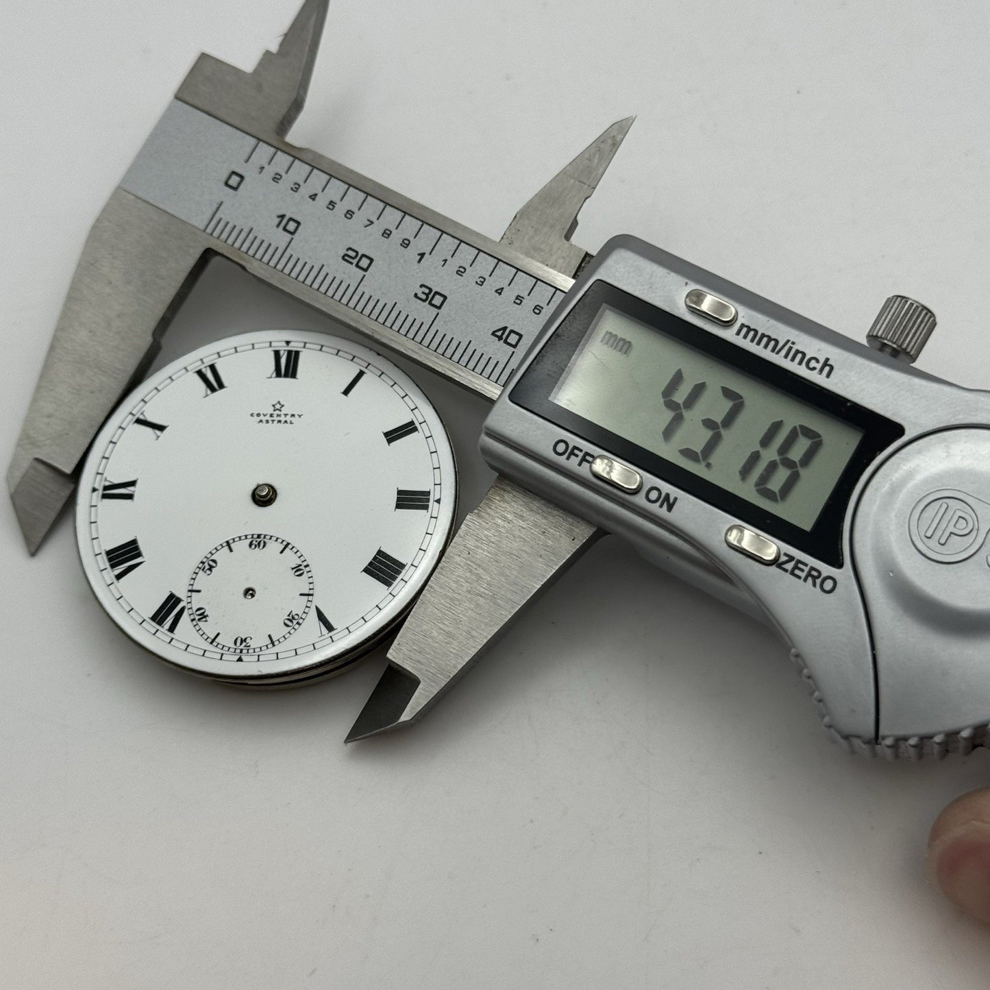 43.1mm Coventry Astral English Hunter 7 Jewel Pocket Watch Movement PARTS REPAIR