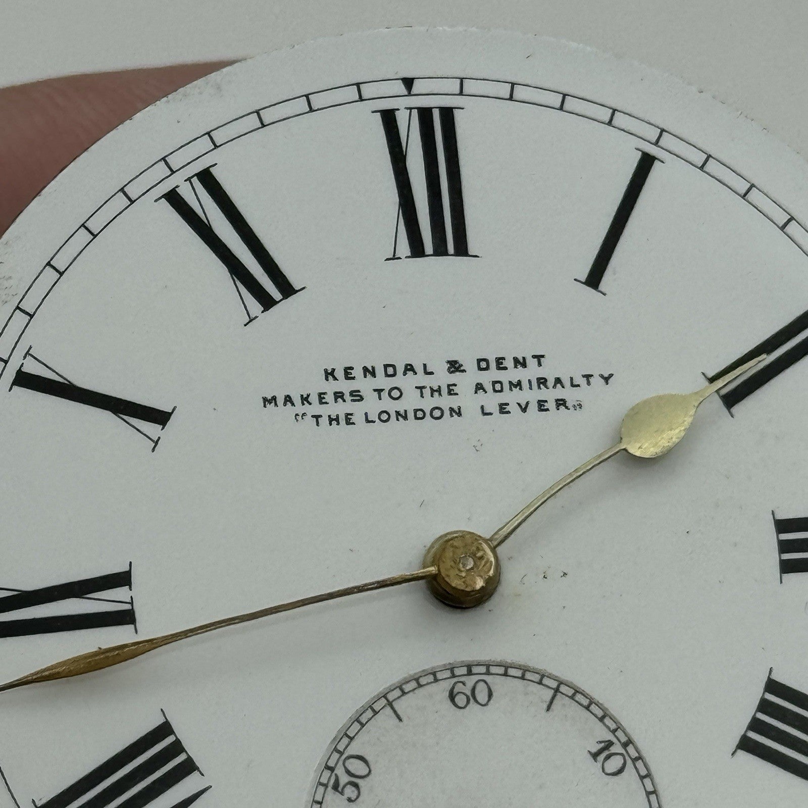 44.1mm Antique Kendal & Dent The London Lever Pocket Watch Movement PARTS REPAIR