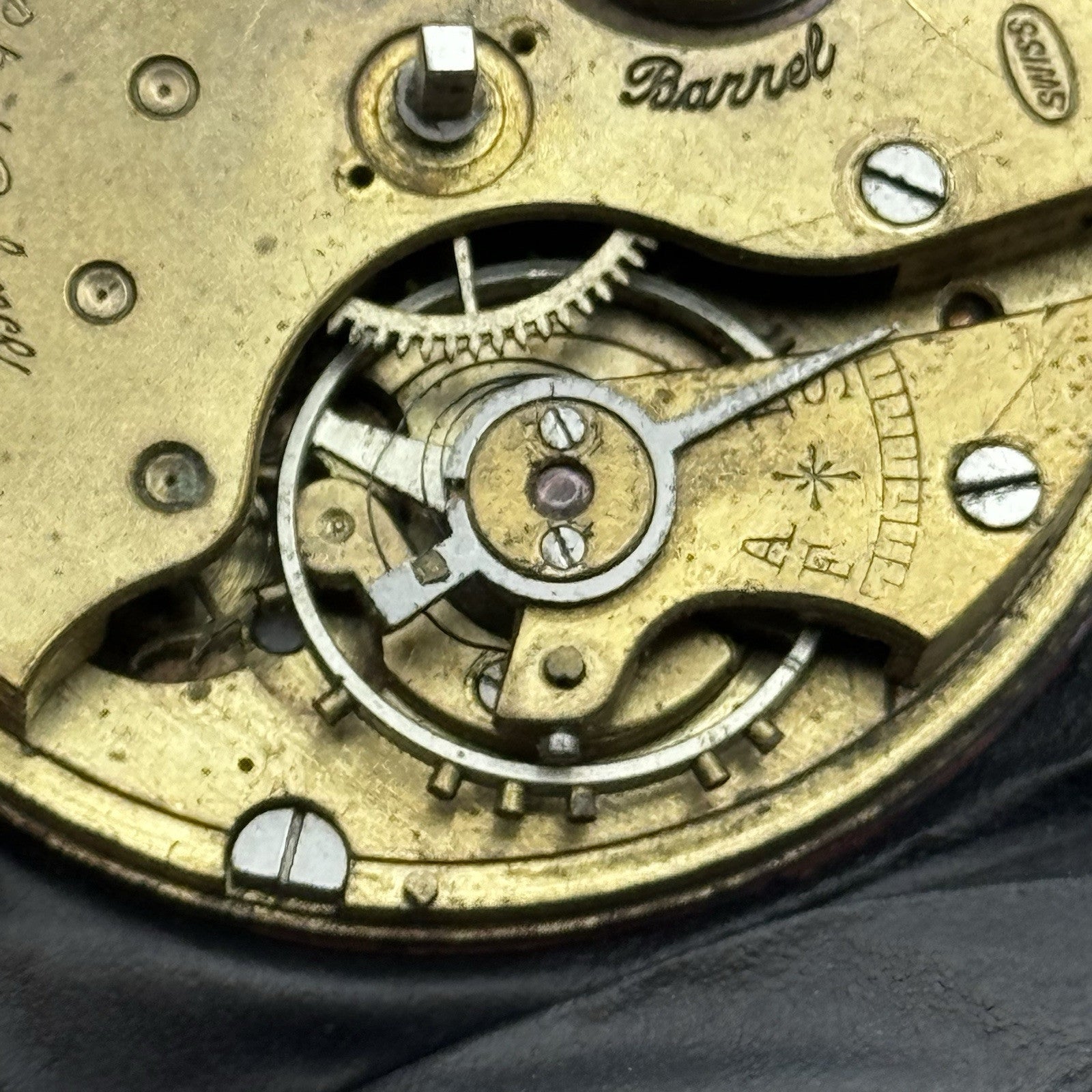 43.1mm Antique H Samuel Acme Lever Patent Balance Pocket Watch Movement - PARTS