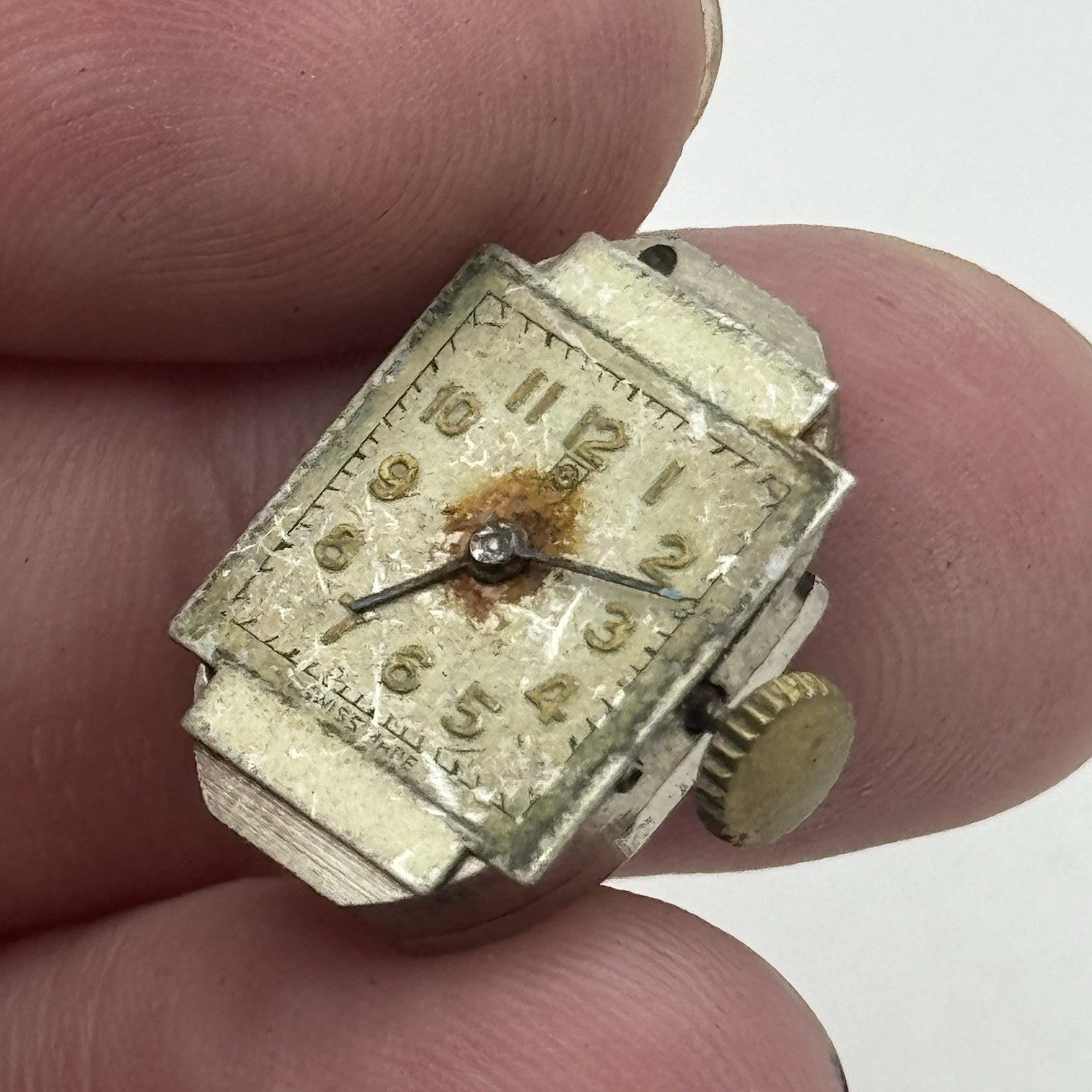 12.7mm x 19.5mm Tudor Ladies Swiss Manual Wind Watch Movement PARTS REPAIR
