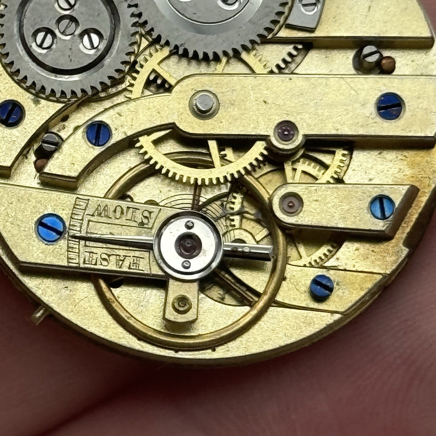32mm Antique High Grade J W Benson Cylinder Fob Pocket Watch Movement TO RESTORE