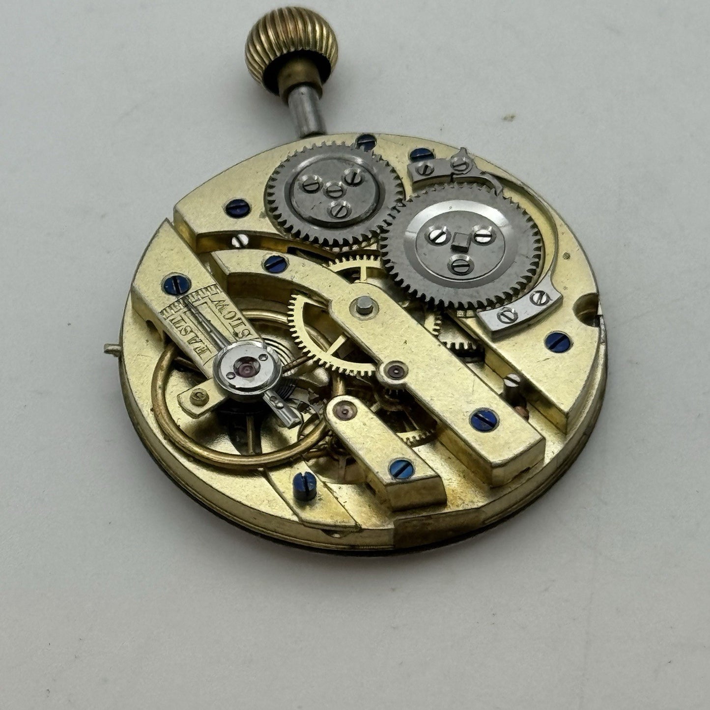 32mm Antique High Grade J W Benson Cylinder Fob Pocket Watch Movement TO RESTORE