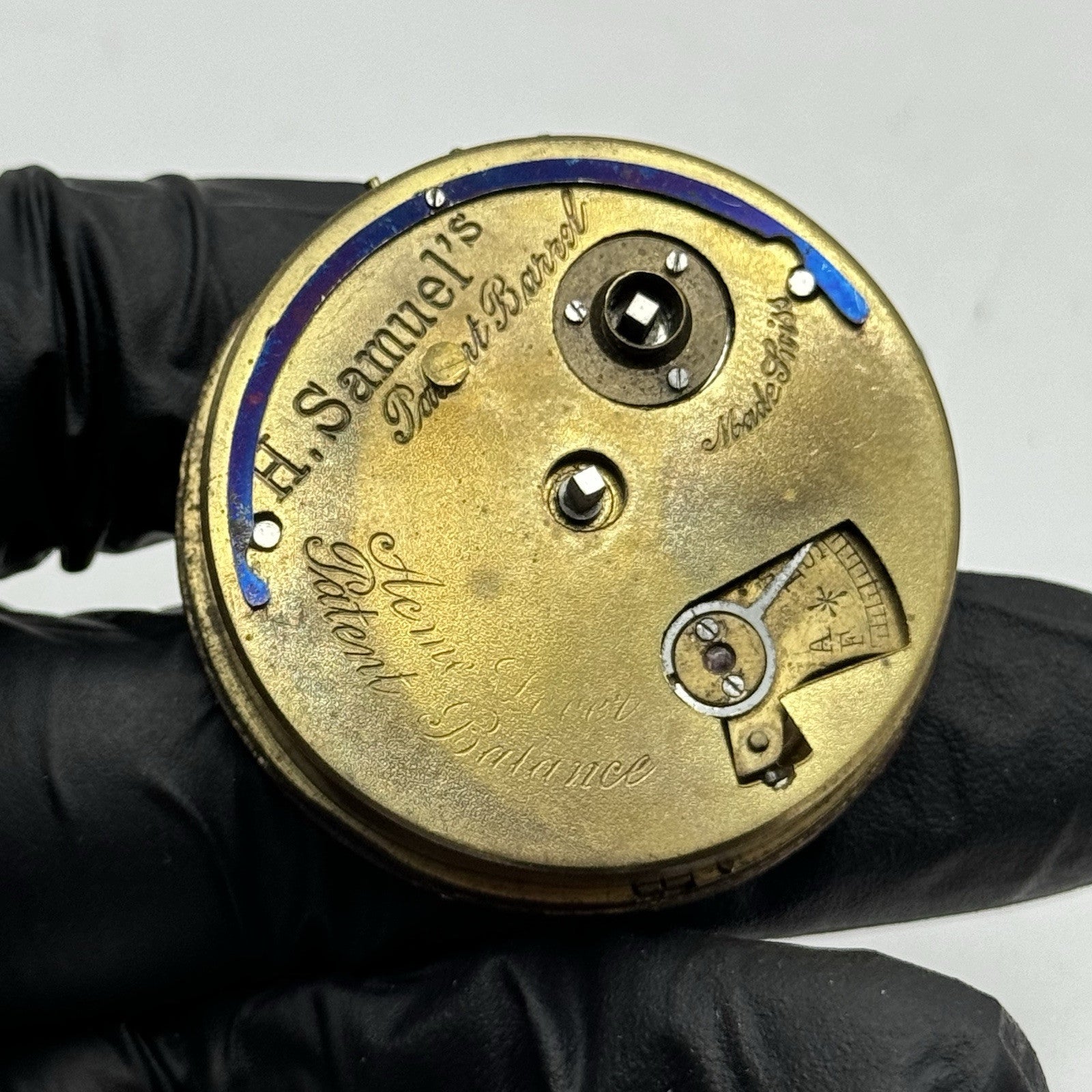 43.1mm Antique H Samuel Acme Lever Patent Balance Pocket Watch Movement - PARTS