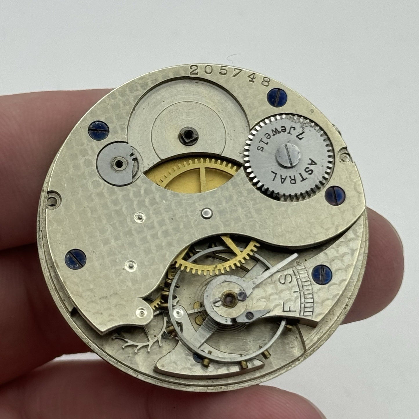 43.1mm Coventry Astral English Hunter 7 Jewel Pocket Watch Movement PARTS REPAIR