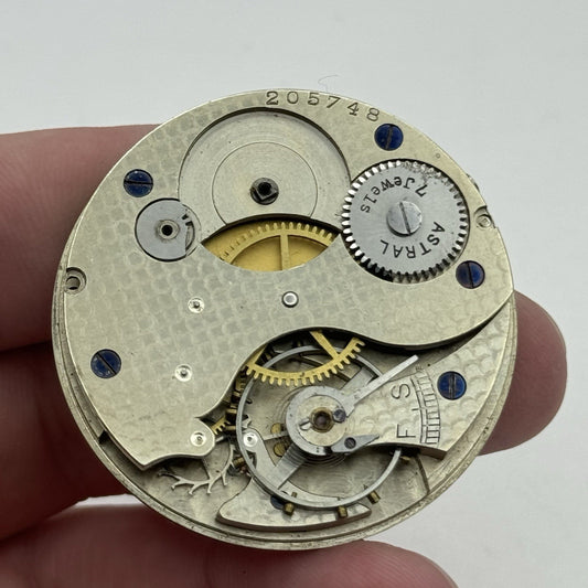43.1mm Coventry Astral English Hunter 7 Jewel Pocket Watch Movement PARTS REPAIR