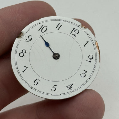 33.8mm Antique Longines Baume Key Wound Swiss Pocket Watch Movement PARTS REPAIR